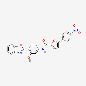 molecular formula C24H15N3O6 B6047247 N-[4-(1,3-benzoxazol-2-yl)-3-hydroxyphenyl]-5-(4-nitrophenyl)furan-2-carboxamide 
