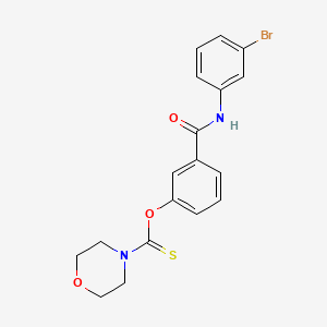 molecular formula C18H17BrN2O3S B6047372 O-[3-[(3-bromophenyl)carbamoyl]phenyl] morpholine-4-carbothioate 