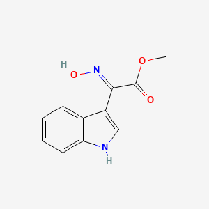 molecular formula C11H10N2O3 B604738 Hydroxyimino-(1H-indol-3-yl)-acetic acid methyl ester CAS No. 113975-75-0