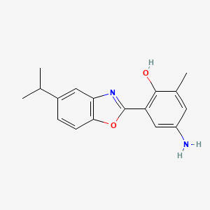 4-Amino-2-methyl-6-[5-(propan-2-yl)-1,3-benzoxazol-2-yl]phenol