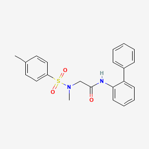 molecular formula C22H22N2O3S B6047408 N-biphenyl-2-yl-N~2~-methyl-N~2~-[(4-methylphenyl)sulfonyl]glycinamide 