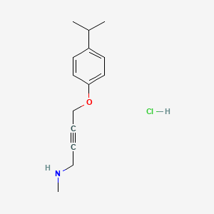 molecular formula C14H20ClNO B6047422 N-methyl-4-(4-propan-2-ylphenoxy)but-2-yn-1-amine;hydrochloride 