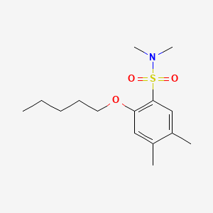 molecular formula C15H25NO3S B604746 N,N,4,5-tetramethyl-2-(pentyloxy)benzene-1-sulfonamide CAS No. 1163729-92-7