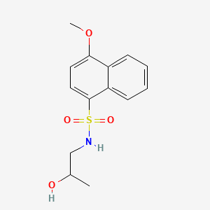 molecular formula C14H17NO4S B604751 N-(2-hydroxypropyl)-4-methoxynaphthalene-1-sulfonamide CAS No. 950243-75-1