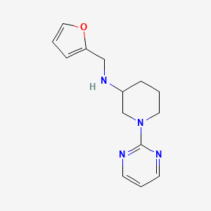 molecular formula C14H18N4O B6047545 N-(furan-2-ylmethyl)-1-pyrimidin-2-ylpiperidin-3-amine 