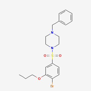 molecular formula C20H25BrN2O3S B604756 1-Benzyl-4-(4-bromo-3-propoxybenzenesulfonyl)piperazine CAS No. 914619-51-5