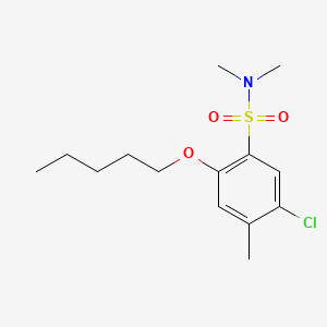 molecular formula C14H22ClNO3S B604757 5-chloro-N,N,4-trimethyl-2-(pentyloxy)benzene-1-sulfonamide CAS No. 914620-30-7