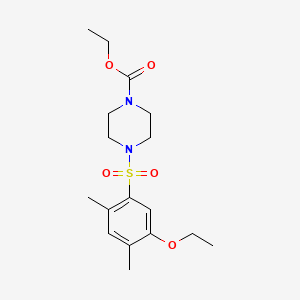 molecular formula C17H26N2O5S B604760 Ethyl 4-[(5-ethoxy-2,4-dimethylphenyl)sulfonyl]piperazinecarboxylate CAS No. 914234-72-3