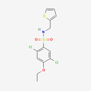 molecular formula C13H13Cl2NO3S2 B604761 2,5-dichloro-4-ethoxy-N-[(thiophen-2-yl)methyl]benzene-1-sulfonamide CAS No. 914619-13-9