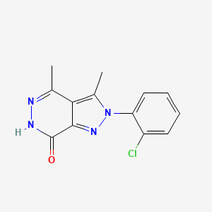 molecular formula C13H11ClN4O B604762 2-(2-chlorophenyl)-3,4-dimethyl-2H-pyrazolo[3,4-d]pyridazin-7-ol CAS No. 1081115-11-8