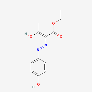 molecular formula C12H14N2O4 B604766 Ethyl 2-[(4-hydroxyphenyl)hydrazono]-3-oxobutanoate CAS No. 132577-23-2