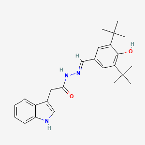 molecular formula C25H31N3O2 B604767 N'-[(E)-(3,5-DI-TERT-BUTYL-4-HYDROXYPHENYL)METHYLIDENE]-2-(1H-INDOL-3-YL)ACETOHYDRAZIDE CAS No. 293760-84-6