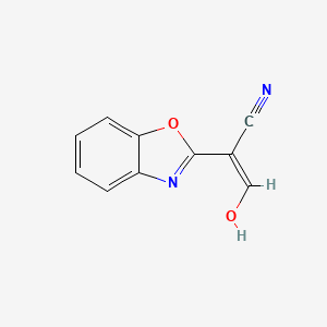 molecular formula C10H6N2O2 B604769 Propennitrile, 2-(benzoxazol-2-yl)-3-hydroxy- CAS No. 39116-38-6