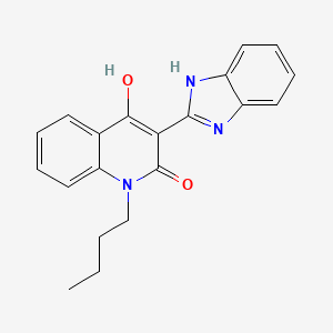 molecular formula C20H19N3O2 B604772 3-(1H-benzimidazol-2-yl)-1-butyl-4-hydroxy-2(1H)-quinolinone CAS No. 151449-88-6