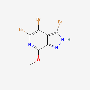 molecular formula C7H4Br3N3O B604778 methyl 3,4,5-tribromo-1H-pyrazolo[3,4-c]pyridin-7-yl ether CAS No. 957760-18-8