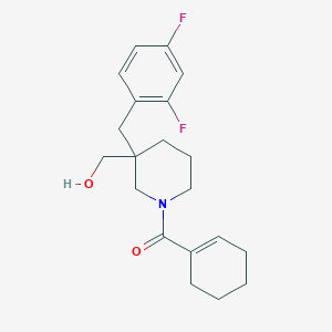 molecular formula C20H25F2NO2 B6047788 Cyclohexen-1-yl-[3-[(2,4-difluorophenyl)methyl]-3-(hydroxymethyl)piperidin-1-yl]methanone 