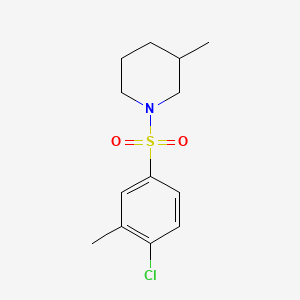 molecular formula C13H18ClNO2S B604780 1-[(4-Chloro-3-methylphenyl)sulfonyl]-3-methylpiperidine CAS No. 459180-41-7