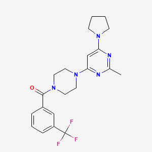 2-methyl-4-(1-pyrrolidinyl)-6-{4-[3-(trifluoromethyl)benzoyl]-1-piperazinyl}pyrimidine