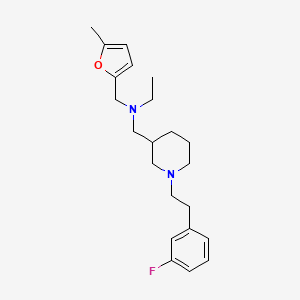 molecular formula C22H31FN2O B6047814 N-({1-[2-(3-fluorophenyl)ethyl]-3-piperidinyl}methyl)-N-[(5-methyl-2-furyl)methyl]ethanamine 