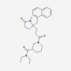 N,N-diethyl-1-{3-[2-(1-naphthylmethyl)-5-oxo-2-pyrrolidinyl]propanoyl}-3-piperidinecarboxamide