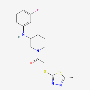 N-(3-fluorophenyl)-1-{[(5-methyl-1,3,4-thiadiazol-2-yl)thio]acetyl}-3-piperidinamine