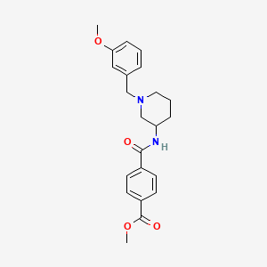 molecular formula C22H26N2O4 B6047850 methyl 4-({[1-(3-methoxybenzyl)-3-piperidinyl]amino}carbonyl)benzoate 
