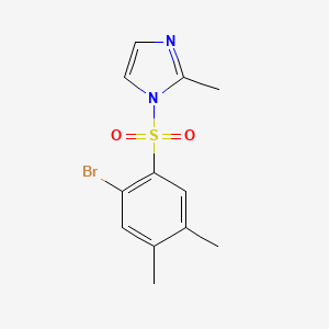molecular formula C12H13BrN2O2S B604787 1-[(2-bromo-4,5-dimethylphenyl)sulfonyl]-2-methyl-1H-imidazole CAS No. 1087641-01-7
