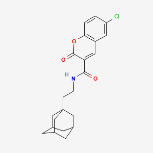 molecular formula C22H24ClNO3 B6047872 N-[2-(1-adamantyl)ethyl]-6-chloro-2-oxo-2H-chromene-3-carboxamide 
