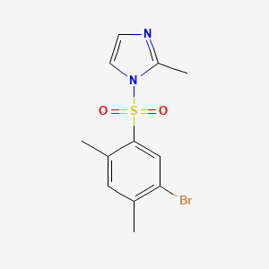 molecular formula C12H13BrN2O2S B604789 1-[(5-bromo-2,4-dimethylphenyl)sulfonyl]-2-methyl-1H-imidazole CAS No. 1087641-02-8