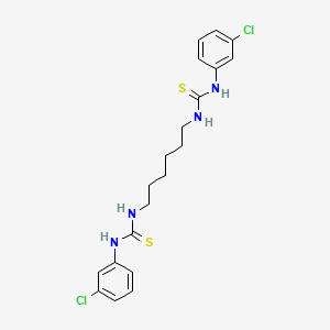 molecular formula C20H24Cl2N4S2 B6047902 N'-(6-{[(3-CHLOROANILINO)CARBOTHIOYL]AMINO}HEXYL)-N-(3-CHLOROPHENYL)THIOUREA 