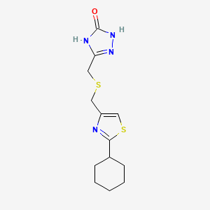 5-({[(2-cyclohexyl-1,3-thiazol-4-yl)methyl]thio}methyl)-2,4-dihydro-3H-1,2,4-triazol-3-one