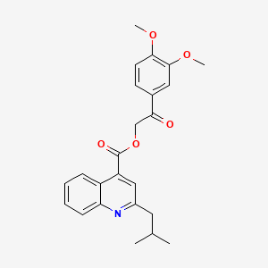 2-(3,4-Dimethoxyphenyl)-2-oxoethyl 2-(2-methylpropyl)quinoline-4-carboxylate
