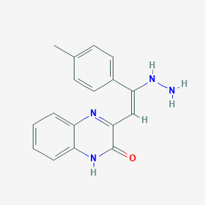 molecular formula C17H16N4O B6047935 3-[2-hydrazono-2-(4-methylphenyl)ethylidene]-3,4-dihydro-2(1H)-quinoxalinone 