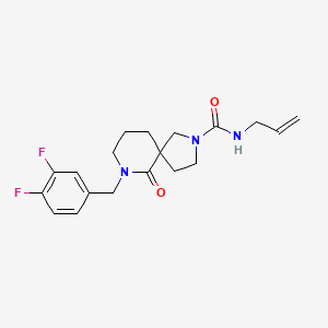 molecular formula C19H23F2N3O2 B6047939 N-allyl-7-(3,4-difluorobenzyl)-6-oxo-2,7-diazaspiro[4.5]decane-2-carboxamide 