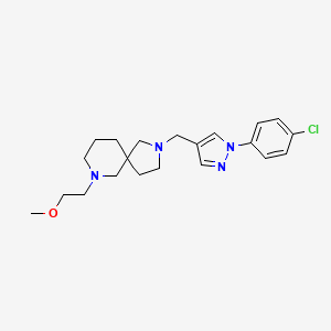 2-{[1-(4-chlorophenyl)-1H-pyrazol-4-yl]methyl}-7-(2-methoxyethyl)-2,7-diazaspiro[4.5]decane