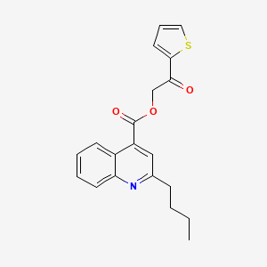 molecular formula C20H19NO3S B604796 2-Oxo-2-(2-thienyl)ethyl 2-butyl-4-quinolinecarboxylate CAS No. 1219589-87-3