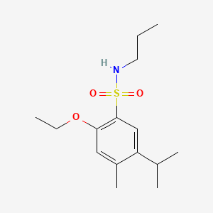 molecular formula C15H25NO3S B604797 2-ethoxy-5-isopropyl-4-methyl-N-propylbenzenesulfonamide CAS No. 1018135-90-4