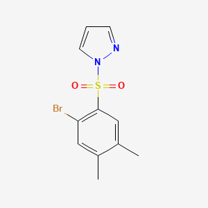 B604801 1-(2-bromo-4,5-dimethylbenzenesulfonyl)-1H-pyrazole CAS No. 1179450-91-9