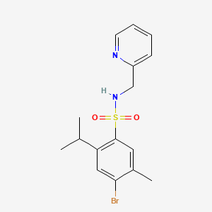 4-bromo-2-isopropyl-5-methyl-N-(2-pyridinylmethyl)benzenesulfonamide