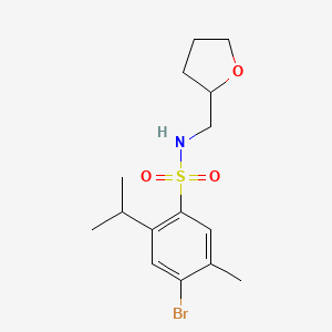 4-bromo-2-isopropyl-5-methyl-N-(tetrahydro-2-furanylmethyl)benzenesulfonamide