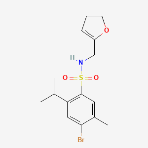 4-bromo-N-(2-furylmethyl)-2-isopropyl-5-methylbenzenesulfonamide