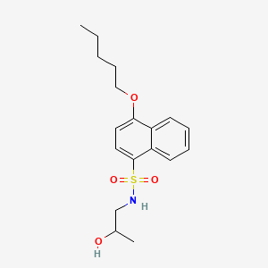 N-(2-hydroxypropyl)-4-(pentyloxy)-1-naphthalenesulfonamide