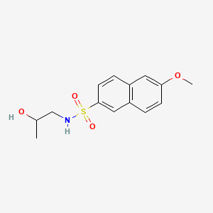 molecular formula C14H17NO4S B604814 N-(2-hydroxypropyl)-6-methoxy-2-naphthalenesulfonamide CAS No. 1087646-33-0