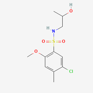 5-chloro-N-(2-hydroxypropyl)-2-methoxy-4-methylbenzenesulfonamide