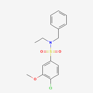 N-benzyl-4-chloro-N-ethyl-3-methoxybenzene-1-sulfonamide