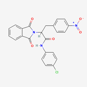 molecular formula C23H16ClN3O5 B6048235 N-(4-chlorophenyl)-2-(1,3-dioxoisoindol-2-yl)-3-(4-nitrophenyl)propanamide 
