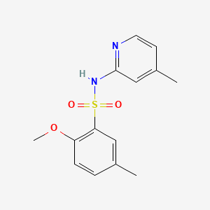 2-methoxy-5-methyl-N-(4-methyl-2-pyridinyl)benzenesulfonamide