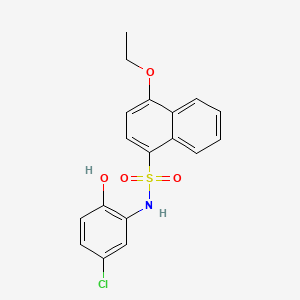 molecular formula C18H16ClNO4S B604834 N-(5-chloro-2-hydroxyphenyl)-4-ethoxynaphthalene-1-sulfonamide CAS No. 1171975-72-6