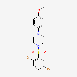 B604836 1-(2,5-Dibromobenzenesulfonyl)-4-(4-methoxyphenyl)piperazine CAS No. 1118790-79-6