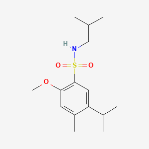 molecular formula C15H25NO3S B604837 N-isobutyl-5-isopropyl-2-methoxy-4-methylbenzenesulfonamide CAS No. 1087647-15-1